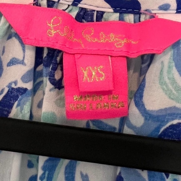 Lilly Pulitzer Willa Blouse Royal Purple 60 Animals Print Size XXS Resortwear - Picture 8 of 9